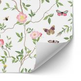 Self-adhesive ktichen panel Pink roses in spring - UN Designs 
