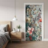 Door foil spring meadow with flowers - Jaszke - Self-adhesive door decoration 