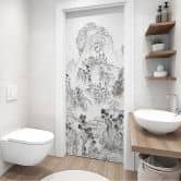 Japanese landscape door film - Tenju - Self-adhesive door decoration 