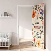 Türfolie Kinderzimmer - Cool Kids Club Bunte Blumen - Treechild 