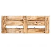 Wandgarderobe Kleiderhaken aus Kiefernholz - 110x42 cm 