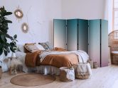 Paravent, Raumteiler freistehend, Trennwand - Nostalgic Gradient - Gradient Composition in Subdued Colors 