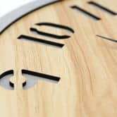 MDF Wanduhr in Holzoptik - Rund Ø50 cm 