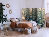 Paravent, Raumteiler freistehend, Trennwand - Life in the Ocean in Retro Style 