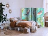 Paravent, Raumteiler freistehend, Trennwand - Spectacular Koi Fish in Crystal Water: Lilies 