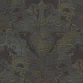 Vliestapete Vintage Barock Schwarz, Gelb - Vlies Tapete Barocktapete mit Ornamenten 