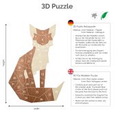 Houten Wanddecoratie Vos Puzzel Mahoniefineer 