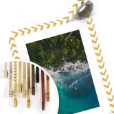 Poster Der Blick von oben: Wald und Meer 