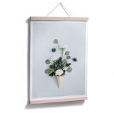 Poster Blüten in der Eistüte - blau 