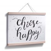 Poster Choose Happy - weiß 