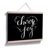 Poster Choose Joy - schwarz negativ 