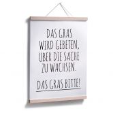 Poster Das Gras wird gebeten über die Sache zu wachsen. 