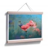 Poster Delgado - Wildblumen Aquamarin 