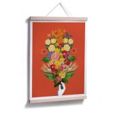 Poster Frida Floral Studio - Botanical Red 