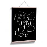 Poster Right now - schwarz negativ 