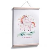Poster Kvilis - Don't believe in humans - Einhorn inmitten der Sterne 