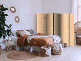 Paravent, Raumteiler freistehend, Trennwand - Tiny Dots: Optimistic Pattern in Peach Colors 