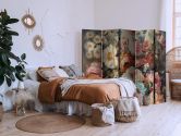 Paravent, Raumteiler freistehend, Trennwand - Scent of Nature - Beautiful Garden Flowers in Pastel Colors 