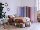 Paravent, Raumteiler freistehend, Trennwand - Rainbow Gradient: Delicate Multicolored 