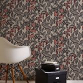 Architects Paper Vliestapete Floral Impression Blumentapete floral braun, grau, rot, schwarz, beige 