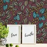 Architects Paper Vliestapete Floral Impression Blumentapete floral rot, beige, blau, gelb, schwarz 