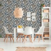 Architects Paper Vliestapete Floral Impression Blumentapete floral blau, weiß, gelb, schwarz 