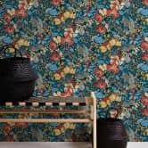 Architects Paper Vliestapete Floral Impression Blumentapete floral bunt, blau, orange, beige, gelb 