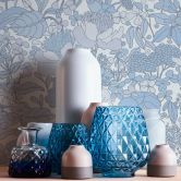 Architects Paper Vliestapete Floral Impression Blumentapete floral grau, blau, weiß 