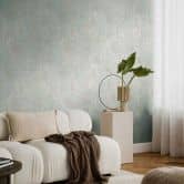 Barock-Tapete Hellblau Silber - Vliestapete mit Ornament-Muster - Elegante Mustertapete 