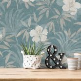 A.S. Création Vliestapete Cuba Blumentapete floral beige, blau 