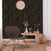 Daniel Hechter Papier peint floral Noir, Jaune 