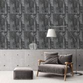 Leuchttapete metallic, schwarz, Vliestapete il Decoro von A.S. Creation 