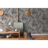 Livingwalls Metropolitan Stories 2 Nala - Cape Town Papier peint floral jungle, Gris, Blanc,  