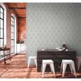 Livingwalls Vliestapete Metropolitan Stories Art Déco Tapete Ava New York grau, metallic, weiß 