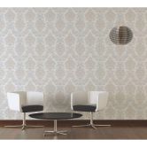 Livingwalls Vliestapete Metropolitan Stories Lizzy London Barocktapete mit Ornamenten beige, metallic, weiß 