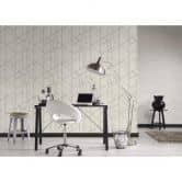 Livingwalls Vliestapete Metropolitan Stories Francesca Milano geometrische Tapete metallic, weiß 