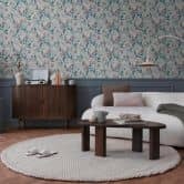 COSMOPOLITAN Designer Tapete floral Hellblau Rosa - Schlafzimmer Vliestapete 