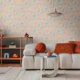 COSMOPOLITAN wallpaper with colorful leaves - floral non-woven wallpaper kitchen bedroom 