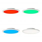 LED Panel Deckenleuchte Aaron, weiß, 40 x 5,9 cm, dimmbar, rund 