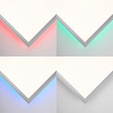 Deckenleuchte Alba, silber, weiß, 39,5 x 39,5 cm, Metall Panel 