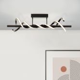 Deckenleuchte Alexander, schwarz, 20 x 75,5 cm, Innenleuchte 