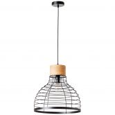 Pendelleuchte Annelie, braun, 135 x 47 cm, Holz Pendellampe 