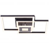 Deckenleuchte Chloe, schwarz, 40 x 40 cm, Metall LED-Deckenleuchte, dimmbar 