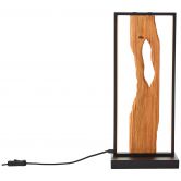 Tischleuchte Elea, braun, 50 x 22 cm, Holz Innenleuchte 