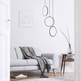 Pendelleuchte Elea, schwarz, 150 x 44,9 cm, Metall Lampe 