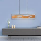 Pendelleuchte Elea, braun, 150 x 100 cm, Holz Pendellampe 
