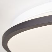 LED-Deckenleuchte Iva, schwarz, ⌀ 49 cm, Deckenlampe mit LED 