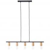Pendelleuchte Karl, braun, 113 x 80 cm, Holz Pendel-lampe, dimmbar 