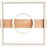 Deckenleuchte Leopold, braun, 5,5 x 42 cm, Holz Lampe 