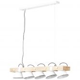 Pendelleuchte Maria, beige, 115 x 95 cm, Holz Pendelleuchte 